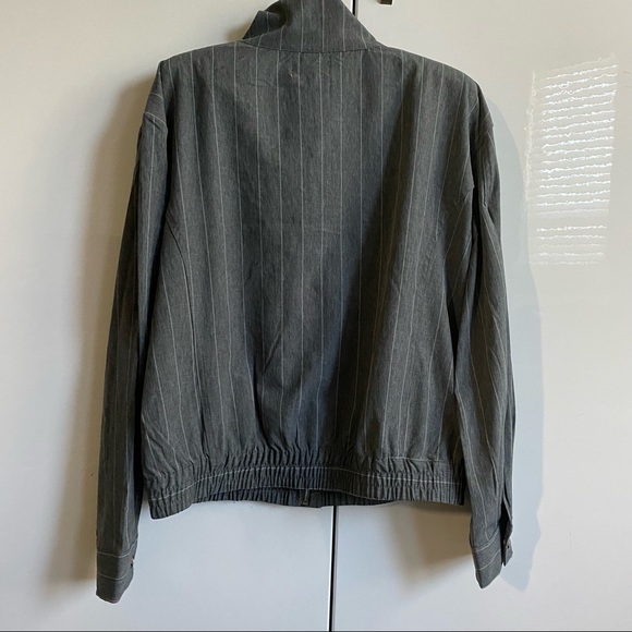 ✨NWT Portrait Collar Long Sleeve Covered Snap Zipper Front Jacket M - Picture 8 of 8